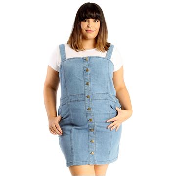 Immagine di JEANS DUNGAREE BLUE DRESS STRETCH WITH BUTTONS